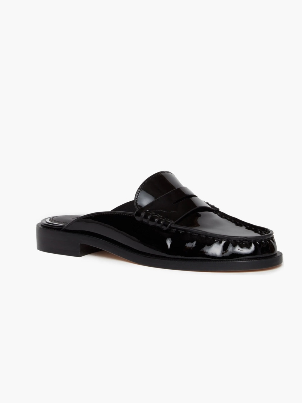 PAIGE Emmett Black Leather Mules